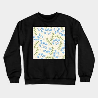 Blue Twig of Leafs Crewneck Sweatshirt